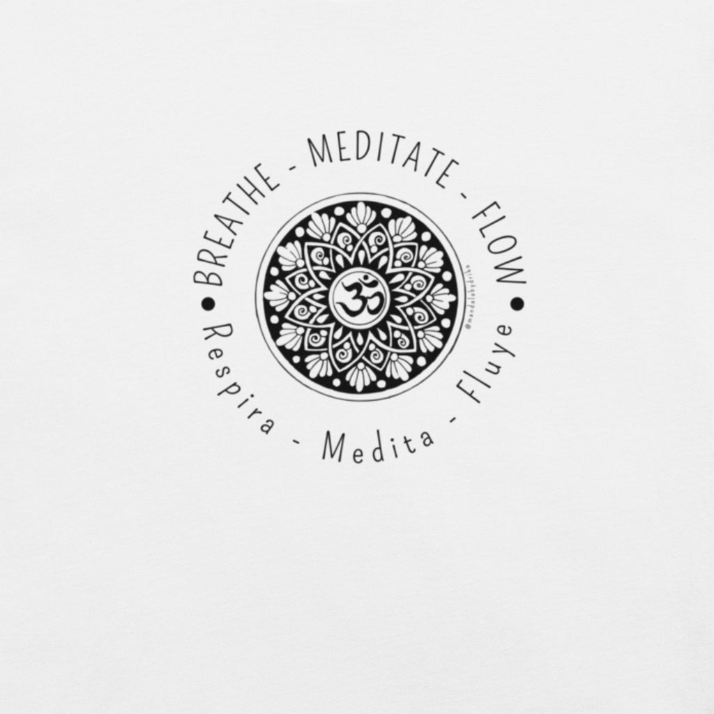 Close-up of hand-drawn Yoga Flow mandala design