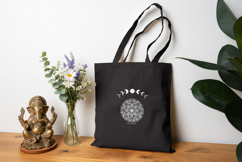 Moon Mandala Tote Bag