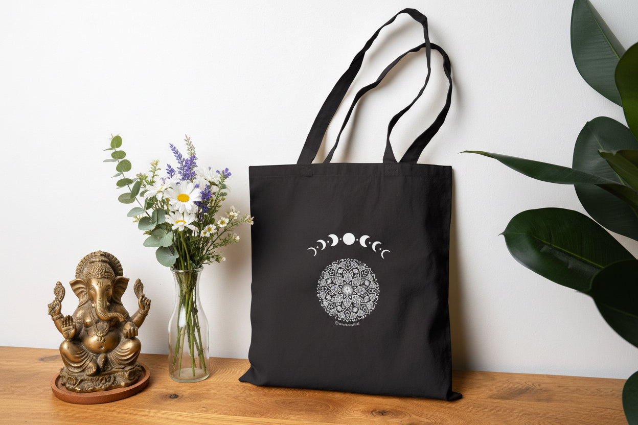 Moon Mandala Tote Bag