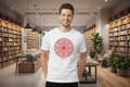 Red hand-drawn mandala t-shirt