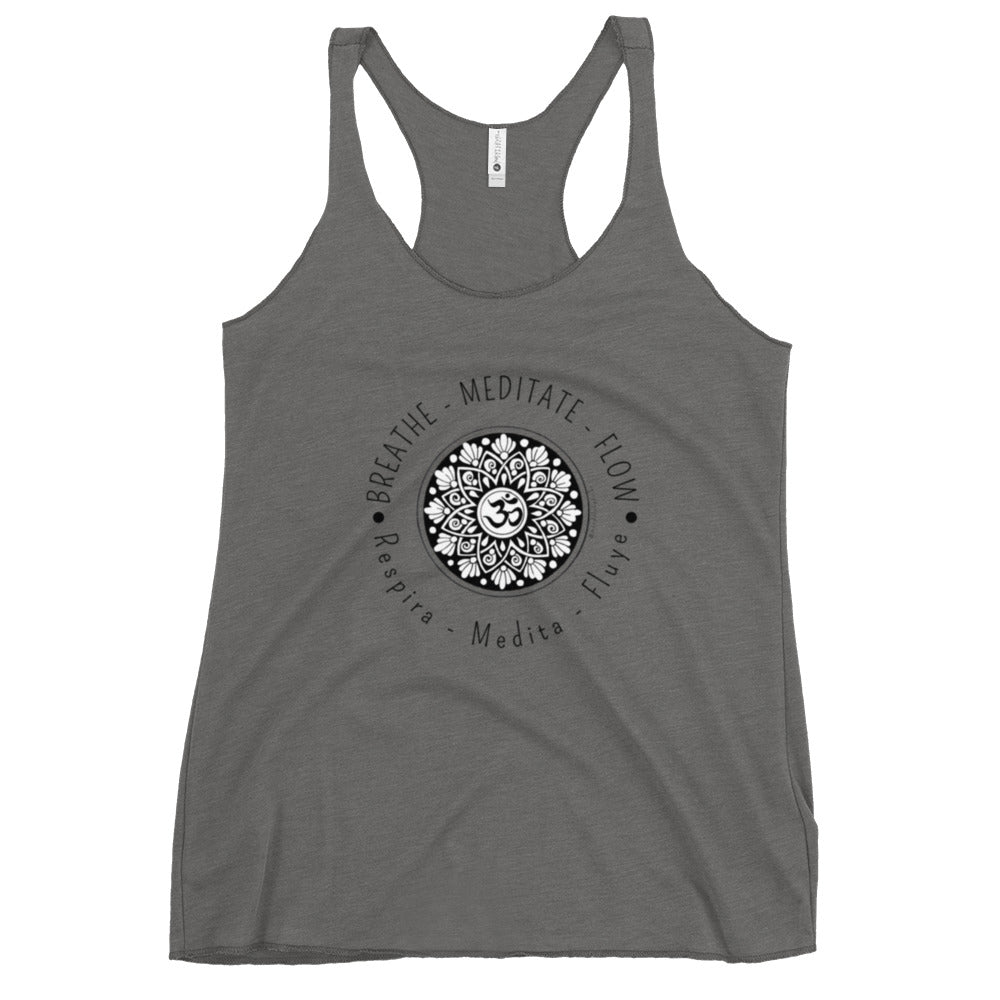 Heather gray premium Yoga Flow sleeveless t-shirt