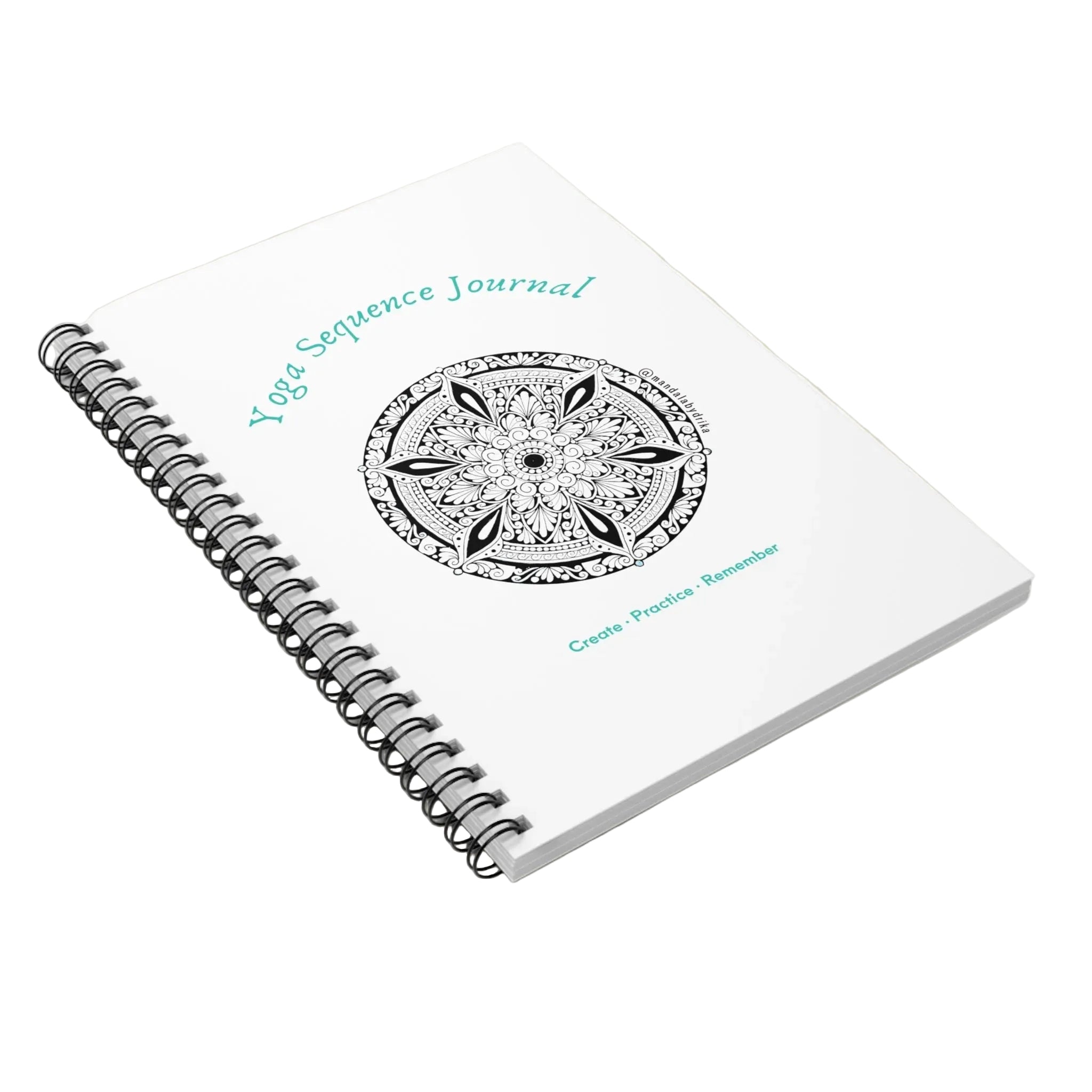 Yoga Sequence Journal cover, mandala design