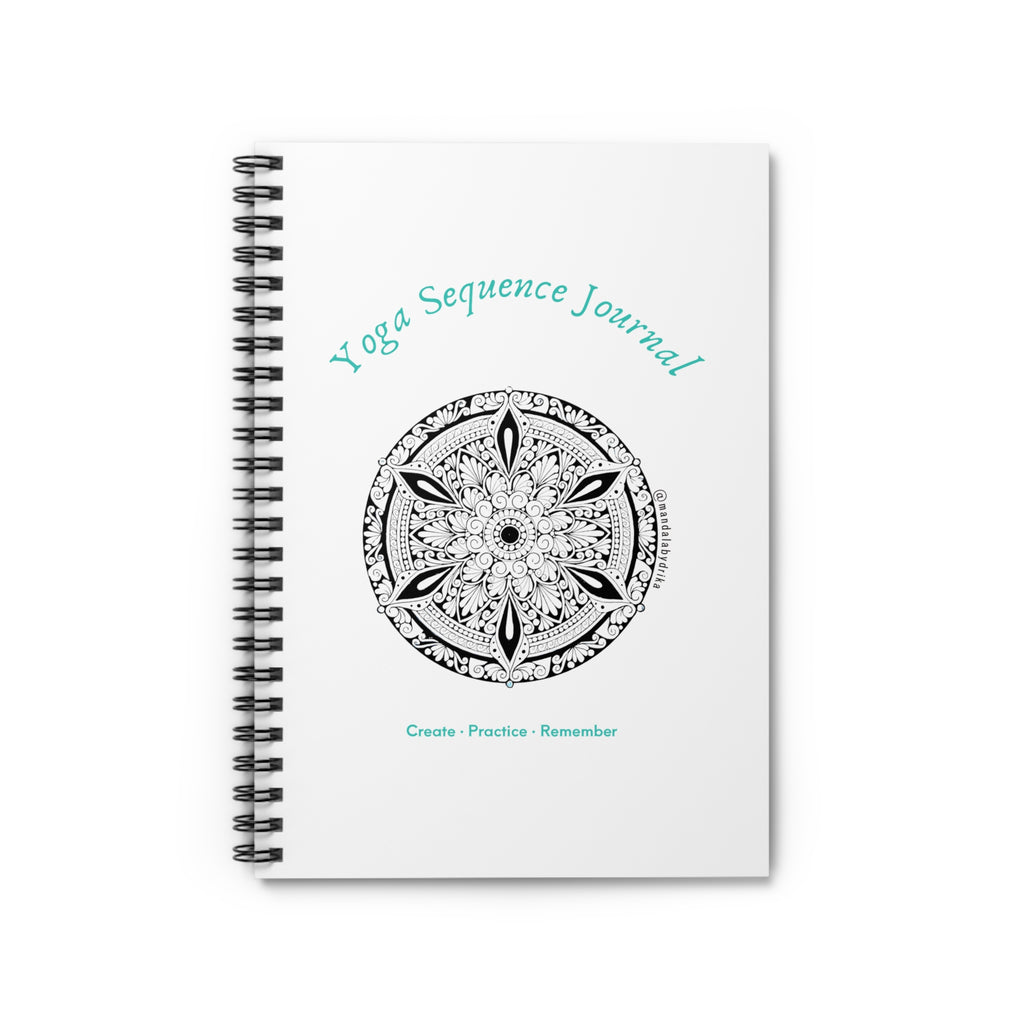 Yoga Sequence Journal with mandala cover design