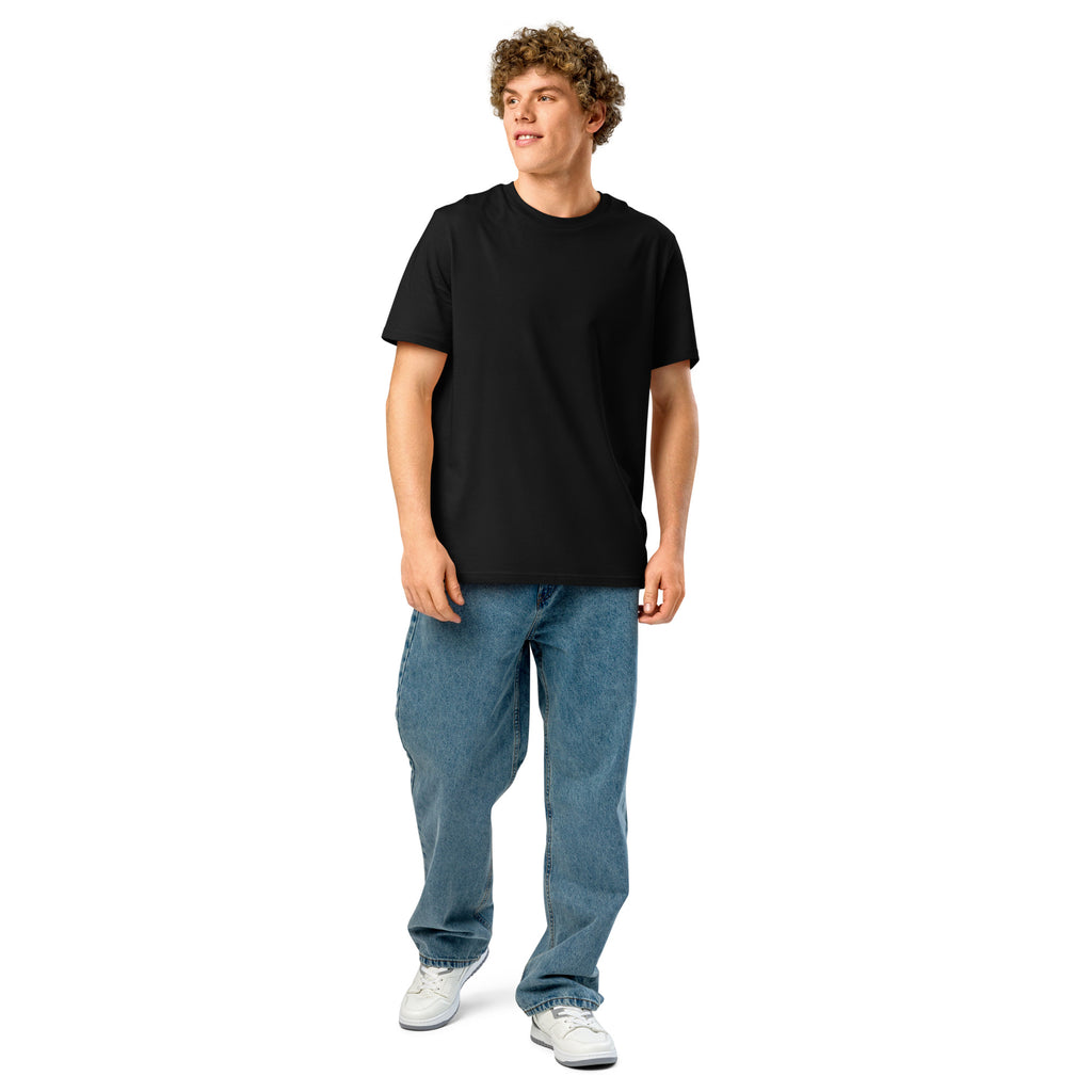 Front view of Zen t-shirt with hand-drawn doodle design